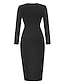 cheap Party Dresses-Women&#039;s Prom Dress Party Dress Formal Dress Ruched Split V Neck Long Sleeve Birthday Silver Black Winter