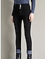 cheap Basic Women&#039;s Bottoms-Women‘s Fleece Pants Trousers Jeggings Full Length Fashion Streetwear Street Daily Black Blue S M Fall Winter