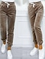 cheap Women&#039;s Pants-Women‘s Chinos Pants velvet Trousers Full Length Fashion Streetwear Outdoor Daily Black Navy Blue S M Fall Winter