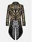 billige Blazer og jakke-casual blazer for menn svart gull vampyr gothic plus size jakke showman smoking frakk kjole kjole frakk steampunk viktoriansk