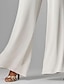 זול חליפת מכנסיים-חליפת מכנסיים חליפה בת 3 חלקים שמלה לאם הכלה  רשמי אורחת חתונה אלגנטית מידה גדולה עטיפה כלולה בטו צוואר עד הריצפה שיפון ללא שרוולים עם תחרה 2024