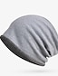 cheap Men&#039;s Hats-Unisex Beanie Hat Knit Beanie Black Blue Cotton Travel Outdoor Vacation Plain Windproof Warm