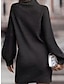 Χαμηλού Κόστους Μάλλινα φορέματα-Γυναικεία Φόρεμα πουλόβερ Φόρεμα Jumper Καθημερινό φόρεμα Μίνι φόρεμα Πλεκτά Ενεργό Μοντέρνα Καθημερινά Ημερομηνία Διακοπές Εξόδου Ζιβάγκο Μακρυμάνικο Κοτλέ 2023 Χαλαρή Εφαρμογή Μαύρο Λευκό Κρασί Τ M