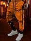 お買い得  メンズプリントスウェットパンツ-コウモリ ゴシック ハロウィーン 男性用 3Dプリント スウェットパンツ パンツ ハロウィーン Halloween ポリエステル レッド オレンジ グリーン S M L ミディアムウエスト 弾性 パンツ