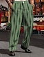 お買い得  メンズ3Dプリントドレスパンツ-ジオメトリ ビジネス 男性用 3Dプリント パンツ アウトドア ストリート 仕事に着る ポリエステル ブラック ホワイト 褐色 S M L ハイウエスト 弾性 パンツ