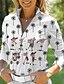 cheap Designer Collection-Women&#039;s Golf Polo Shirt White Long Sleeve Sun Protection Top Coconut Tree Fall Winter Ladies Golf Attire Clothes Outfits Wear Apparel