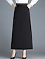 Χαμηλού Κόστους Μονές φούστες-Γυναικεία Φούστα Γραμμή Α Μακρύ Ψηλή Μέση Φούστες Τσέπη Μονόχρωμο Δρόμος Καθημερινά Χειμώνας Πολυεστέρας Κομψό Μοντέρνα Μαύρο