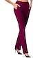 cheap Women&#039;s Dress Pants-Women‘s Dress Work Pants Trousers Full Length Pocket High Cut Micro-elastic High Waist Fashion Office Career Wine Black S M Fall &amp; Winter