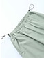 billige cargo bukser til kvinder-Dame Cargo-bukser Bukser Lomme Medium Talje Fuld længde mørkebrun Sommer