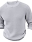 Недорогие мужской пуловер-свитер-Муж. Вязаная одежда Пуловер Вафельная ткань Вязать Обычный Вязанные Полотняное плетение Вырез под горло Современный современный На каждый день Офис На каждый день Одежда Наступила зима Черный Белый S