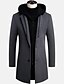 baratos Trench coat masculino-Homens Casaco de inverno Casaco de lã Casaco Casaco impermeável Ao ar livre Rua Primavera Outono Inverno Poliéster Térmico / Quente Manter Quente agasalhos Roupa Negócio Casual Tecido Bolsos Lapela
