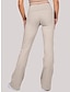 baratos Calças de mulher-Mulheres chinês Calças Cintura Baixa Comprimento total Arroz Branco Outono
