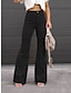 Недорогие Женские брюки-женские расклешенные вельветовые брюки-колокол, нижние брюки, полная длина, карман с высокой талией, модная уличная одежда, рождество, вино, черный, зима, осень, осень