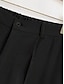 cheap Dress Pants-Men&#039;s Dress Pants Trousers Suit Pants Pocket Elastic Waist Plain Comfort Breathable Outdoor Daily Going out Fashion Casual Black Blue