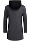 baratos Trench coat masculino-Homens Casaco de inverno Casaco de lã Casaco Casaco impermeável Ao ar livre Rua Primavera Outono Inverno Poliéster Térmico / Quente Manter Quente agasalhos Roupa Negócio Casual Tecido Bolsos Lapela