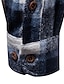 abordables camisas de franela-Hombre Camisa Camisa de franela Comprobar camisa Chaqueta tipo camisa Sobrecamisa Shacket Ajedrez Exterior Ropa Cotidiana Bleu Ciel Blanco Azul Marino Verde Trébol Manga Larga Diseño Otoño invierno