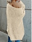 ieftine Pulovere-Pentru femei Pulover pulover Pe Umăr Striat Tricotat Polyester Umăr rece Toamnă Iarnă Scurt Zilnic Ieșire Sfârșit de săptămână Stilat Casual Moale Manșon Lung Culoare solidă Roz Îmbujorat Bleumarin