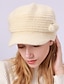 baratos Chapéus de mulher-laço de chapéu de malha feminino &amp; chapéu de inverno térmico com decoração de pompons e viseira de sol para exterior