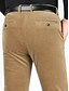 abordables Pantalones de vestir-Hombre pantalones de traje Pantalones de Pana Pantalones de invierno Pantalones Pantalones de traje Bolsillo Plano Comodidad Transpirable Exterior Diario Noche Moda Casual Negro Vino