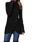 abordables chaquetas casuales-Mujer Abrigo Exterior Ropa Cotidiana Noche Otoño Invierno Abrigo Escote Chino Ajuste regular Resistente al Viento Mantiene abrigado Contemporáneo Elegante Casual Chaquetas Manga Larga Plano Ajustado