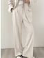 cheap Women&#039;s Dress Pants-Women‘s Dress Work Pants Trousers Full Length Micro-elastic High Waist Fashion Streetwear Office rice white Camel S M Fall Winter