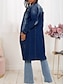 halpa Denim takit-naisten farkkutakki farkkutakki pitkä trenssi tuulenpitävä taskuilla vintage-tyylinen rento päivittäinen street style takki pitkähihainen yksivärinen