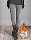 billige Leggings-Dame Leggins Polyester Vanlig Aske Mørkegrå Mode Naturlig Fuld længde Daglig Efterår vinter