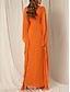 preiswerte Abendkleider-Eng anliegend Abendkleider Elegant Kleid Formal Herbst Knöchellänge Langarm V Ausschnitt Chiffon mit Gerafft Rüschen 2024
