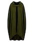 cheap Women&#039;s Coats &amp; Trench Coats-Women&#039;s Cloak / Capes Overcoat Long Pea Coat Windproof Warm Winter Coat Stylish Classic Style Casual Jacket 3/4 Length Sleeve Oversize Black Blue Army Green