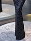 Χαμηλού Κόστους Βραδινά Φορέματα-Τρομπέτα / Γοργόνα Βραδινά φορέματα Κομψό Φόρεμα Επίσημο Κοκτέιλ Πάρτι Μακρύ Μακρυμάνικο Ζιβάγκο Με πούλιες με Πούλιες 2024