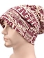 cheap Men&#039;s Hats-Unisex Beanie Hat Knit Beanie Red Deep Blue Cotton Print Travel Outdoor Vacation Pattern Windproof Warm