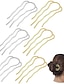 economico Accessori per capelli da donna-6 pezzi pettine laterale dei capelli pettine dei capelli in metallo clip french twist pettine per updo panino vintage capelli perni di capelli neri pettine dei capelli accessori per capelli per donne