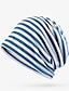 abordables Sombreros de hombre-Unisexo Sombrero de Beanie Gorro de punto Negro Azul Piscina Algodón Viaje Exterior Vacaciones A Rayas Resistente al Viento Templado