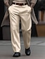 preiswerte Anzughose-Herren Anzughosen Hose Hosen Freizeithose Anzughose Vordertasche Glatt Komfort Geschäft Täglich Festtage Modisch Schick &amp; Modern Schwarz Weiß