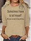 abordables T-shirts Femme-Femme T shirt Tee Lettre Imprimer du quotidien Fin de semaine Mode manche longue Col Rond Noir Printemps &amp; Automne