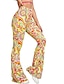 cheap Flare Leggings-Women&#039;s Floral Print Flare Leggings Full Length Fashion Streetwear Street Daily Yellow S M Fall Winter