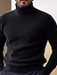 ieftine pulover pentru bărbați-Bărbați Pulover Pulover cu gât rotic Plover Striat Tricotat Tricotat Simplu Guler Pe Gât Păstrați-vă cald Casual În aer liber Purtare Zilnică Îmbrăcăminte Toamna iarna Negru Galben M L XL