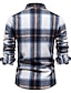 abordables camisas de franela-Hombre Camisa Camisa de franela Comprobar camisa Chaqueta tipo camisa Sobrecamisa Shacket Ajedrez Exterior Ropa Cotidiana Bleu Ciel Blanco Azul Marino Verde Trébol Manga Larga Diseño Otoño invierno