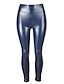 abordables Leggings-Femme Legging Polyuréthane Taille haute Toute la longueur lumière bleu marine Automne
