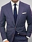 cheap Men&#039;s Blazers-Men&#039;s Cocktail Attire Blazer Business Formal Evening Wedding Party Fashion Casual Spring &amp;  Fall Polyester Plaid / Check Geometic Pocket Casual / Daily Single Breasted Blazer Blue Purple