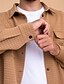 preiswerte Flanellhemden-Herren Waffelhemd Waffel-Henley-Hemd Hemdjacke Overshirt Einfach Outdoor Alltagskleidung Schwarz Weiß Braun Langarm Revers Herbst Winter Bekleidung Tasche