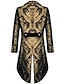 cheap Blazer&amp;Jacket-Men&#039;s Casual Blazer Black Gold Vampire Gothic Plus Size Jacket Showman Tuxedo Tailcoat Dress Frock Coat Steampunk Victorian 2024