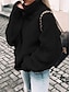 cheap Sweaters-Women&#039;s Pullover Sweater Jumper Turtleneck Ribbed Knit Polyester Oversized Fall Winter Regular Daily Going out Weekend Stylish Casual Soft Long Sleeve Solid Color Black Pink Green S M L