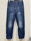 Недорогие джинсы женские-Жен. Джинсы Джинса Сплошной цвет Синий Мода Нормальная Полная длина Для улицы Повседневные Осень Зима