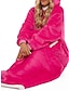 cheap Women&#039;s Robes-Women&#039;s Wearable Blanket Hoodie Blanket Pajama Loungewear Pure Color Warm Plush Casual Home Daily Bed Flannel Warm Breathable Hoodie Long Sleeve Pocket Fall Winter Light Pink Black