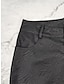 cheap Leggings-Women&#039;s Skinny Pants Trousers Leggings Full Length PU Micro-elastic Mid Waist Fashion Streetwear Party Outdoor Black S M Fall Winter