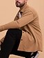 preiswerte Flanellhemden-Herren Waffelhemd Waffel-Henley-Hemd Hemdjacke Overshirt Einfach Outdoor Alltagskleidung Schwarz Weiß Braun Langarm Revers Herbst Winter Bekleidung Tasche