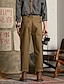 cheap Chinos-Men&#039;s Trousers Chinos Chino Pants Suspender Pants Pocket Plain Comfort Breathable Outdoor Daily Going out Cotton Blend Fashion Casual Black Khaki