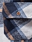 abordables camisas de franela-Hombre Camisa Camisa de franela Comprobar camisa Chaqueta tipo camisa Sobrecamisa Shacket Ajedrez Exterior Ropa Cotidiana Bleu Ciel Blanco Azul Marino Verde Trébol Manga Larga Diseño Otoño invierno