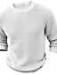 ieftine pulover pentru bărbați-Bărbați Îmbrăcăminte tricotată Plover vafelă Tricotat Regulat Croșetat Simplu Stil Nautic Contemporan modern Casual Muncă Purtare Zilnică Îmbrăcăminte Toamna iarna Negru Alb S M L